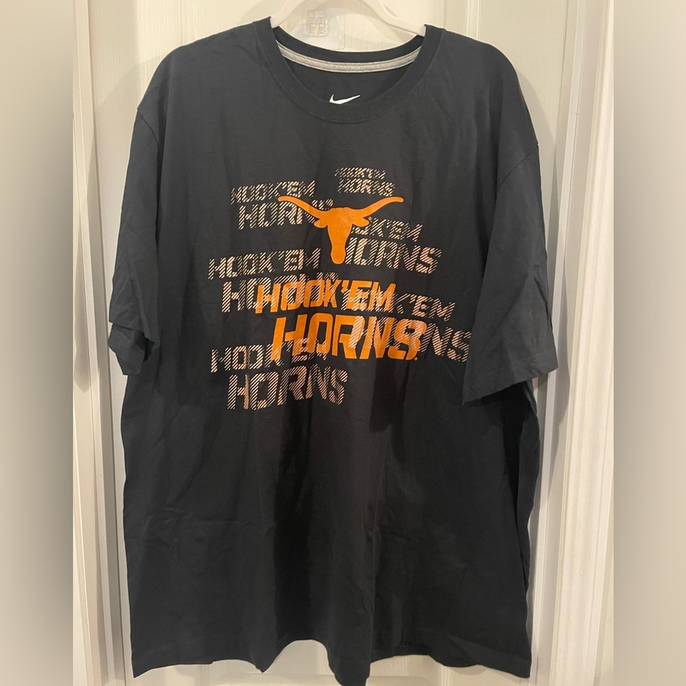 Nike Texas Longhorns Black T-Shirt with Orange and White Graphic NWOT sz 4x